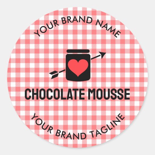 Gingham controleert Pink Pattern Jar Label voor Be (Voorkant)