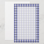 Gingham-controlepatroon. Blauw, grijs, wit. Briefpapier (Voorkant / Achterkant)