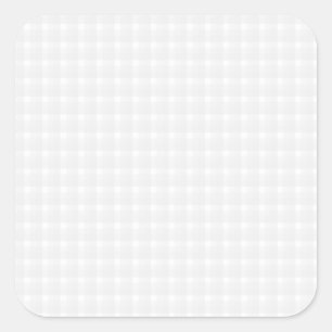 Gingham-controlepatroon. Bleek grijs en wit. Vierkante Sticker