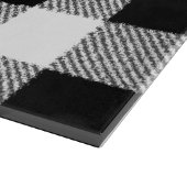 Gingham controlepatroon zwart-wit snijplank (Hoek)