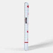 Gingham Coquette Bow Cherry iPhone Case (Achterkant / Rechts)