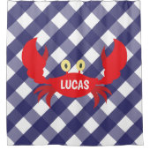 Gingham Crab - Speciaal Shower Curtain Douchegordijn (Voorkant)