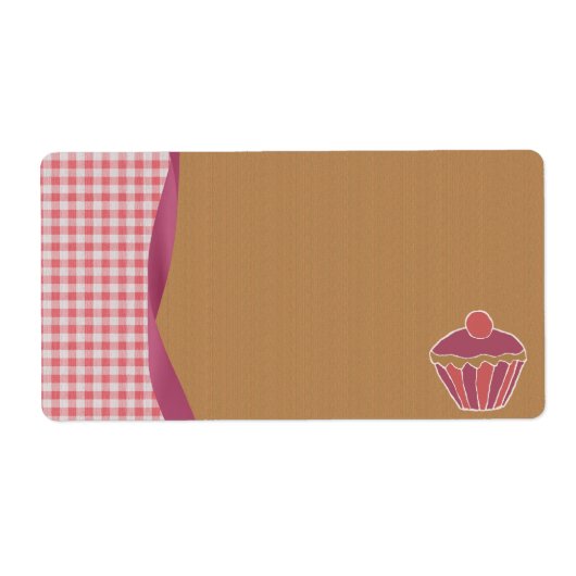 Gingham Cupcake Labels (Voorkant)