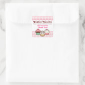 Gingham Cupcakes Dank u Stickers (Tas)