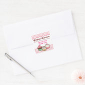 Gingham Cupcakes Dank u Stickers (Envelop)