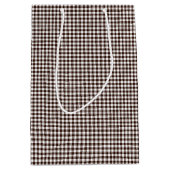 Gingham-Dark Brown-Gift Bag M Medium Cadeauzakje (Voorkant)