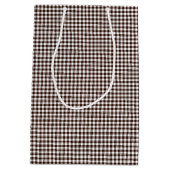 Gingham-Dark Brown-Gift Bag M Medium Cadeauzakje (Achterkant)