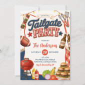 Gingham Denim Tailgate BBQ-feest uitnodiging  (Voorkant)