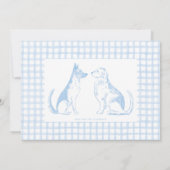 Gingham Dog Baby Boy | Kwekerij van Stationery Bedankkaart (Achterkant)