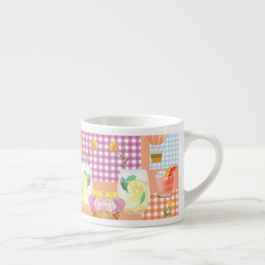 Gingham Dreaming van Zomer Espresso Mok (Rechts)