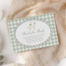 Gingham Dwaze Gans Babyshower Boeken Voor Baby