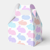 Gingham Easter Bunny Pattern Bedankdoosjes (Achterkant)