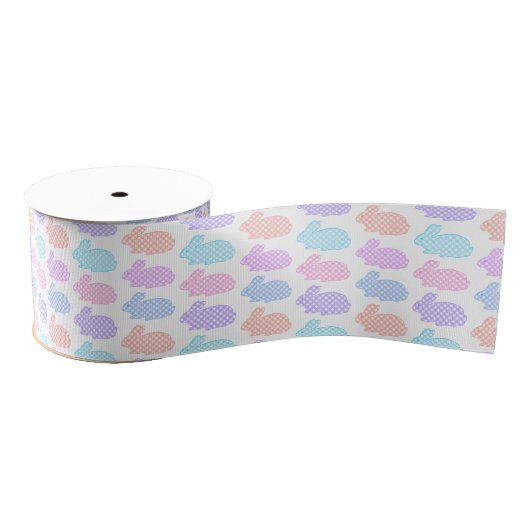 Gingham Easter Bunny Pattern Grosgrain Lint (Spoel)