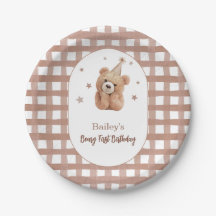 Gingham eerste verjaardag Beary