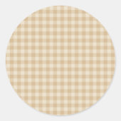 Gingham Elegant Cream Pattern Sticker (Voorkant)