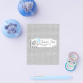 Gingham Elephant Snoep Bar Wrapper Favor Flyer (Enkel)