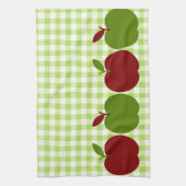 Gingham en appels theedoek (Verticaal)