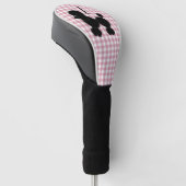 Gingham en Poodle met het Hoesje van de Bestuurder Golfheadcover (Schuin)