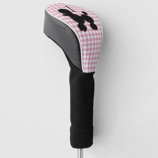 Gingham en Poodle met het Hoesje van de Bestuurder Golfheadcover (Schuin)