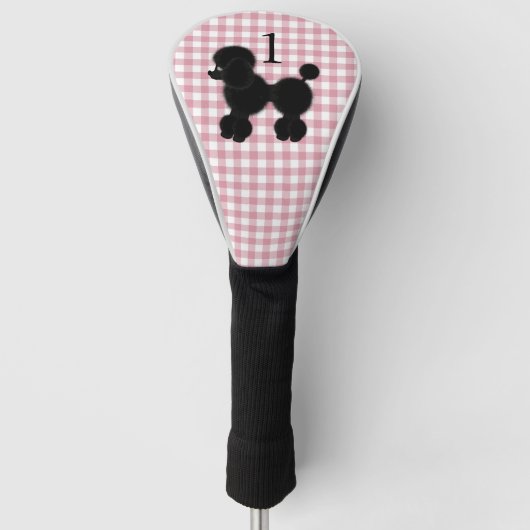 Gingham en Poodle met het Hoesje van de Bestuurder Golfheadcover (Voorkant)