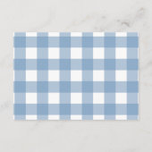 Gingham French Teddy Bear Diapper Raffle Informatiekaartje (Achterkant)