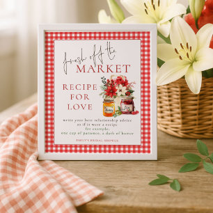 Gingham Fresh off Market Recept Liefde Vrijgezelle Poster