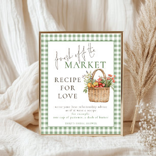 Gingham Fresh off Market Recept Liefde Vrijgezelle Poster