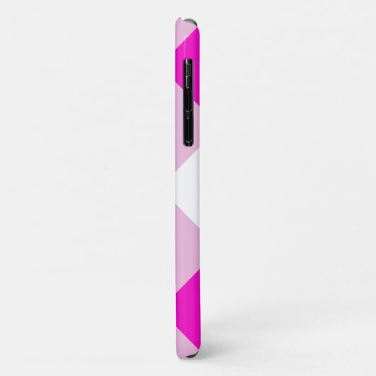 Gingham - Fuchsia Pink en Pastel Pink Phone Case (Achterkant/links)