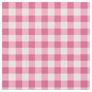 Gingham Gecontroleerd Patroon Roze en wit Stof