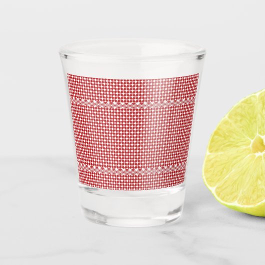 Gingham Gecontroleerd Shot Glas (Voorkant)