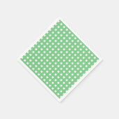 Gingham gecontroleerd Stem Green Paper servetten (Hoek)
