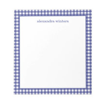 Gingham Gepersonaliseerd Notitieblok