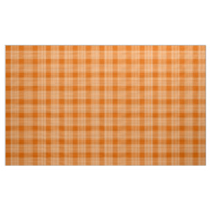 Gingham Geruit Sinaasappel en witte stof