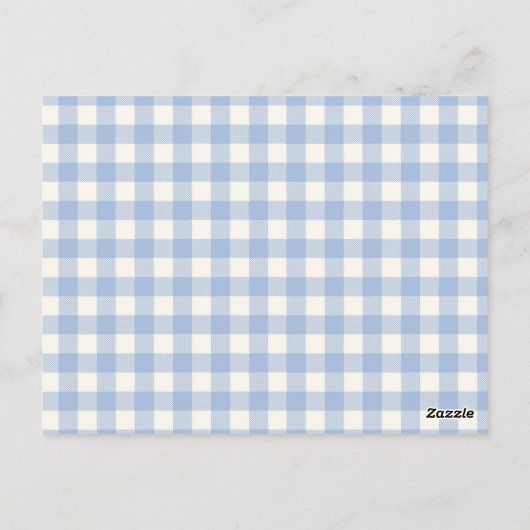 Gingham geruite hond Baby Shower bedankbriefje Briefkaart (Achterkant)