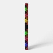 Gingham geruite veelkleurige patroon aangepaste na samsung galaxy hoesje (Linkerkant)