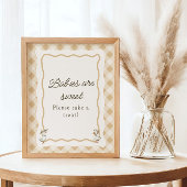 Gingham Goose Baby Shower Babies Are Sweet Bord Poster