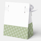 Gingham Greenery Sweet Pea In Pod Baby shower Bedankdoosjes (Achterkant)