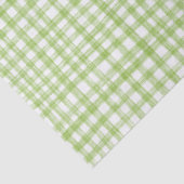 Gingham Hand-Drawn Modern Cute Green White Preppy Tissuepapier (Detail)