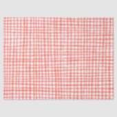 Gingham Hand-Drawn Modern Cute Red White Preppy Tissuepapier (Voorkant)