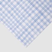 Gingham Hand-Drawn Modern Schattige Blauw Wit Prep Tissuepapier (Detail)