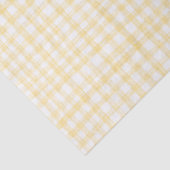 Gingham Hand-Drawn Modern Schattige Geel Wit Prepp Tissuepapier (Detail)