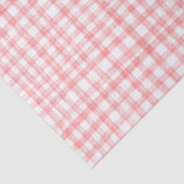 Gingham Hand-Drawn Modern Schattige Rood Wit Prepp Tissuepapier (Detail)