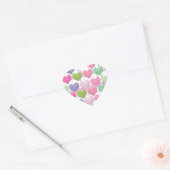 Gingham-hartenpatroon Hart Sticker (Envelop)