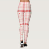 Gingham Hearts • Classic Sweet Valentine Seamless  Leggings (Achterkant)