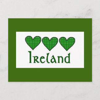 Gingham Hearts Ireland Briefkaart