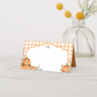 Gingham Herfst Pompoenen Thanksgiving Diner