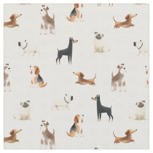 Gingham honden met poten stof (Close Up)