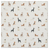 Gingham honden met poten stof (Swatch)