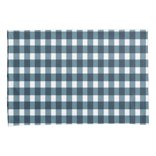 Gingham Indigo Blue Pattern Kussensloop (Voorkant-Rechts)