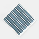 Gingham Indigo Blue Pattern Servet (Hoek)